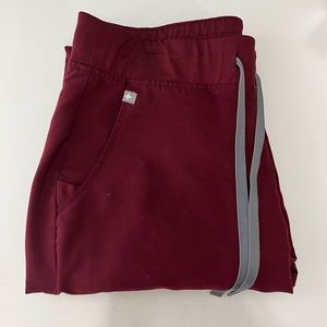 Figs Burgundy Zamora Jogger Scrub Pants